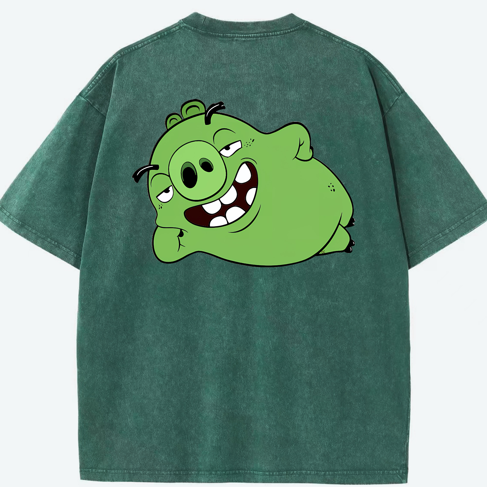 （画像用） Angry Birds アングリーバード 綿100% ヴィンテージ風 半袖Tシャツ（背面プリント）